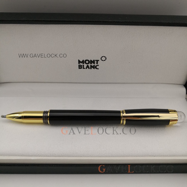 AAA Replica Mont blanc Starwalker Pen Black and Gold Rollerball Pen